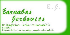 barnabas jerkovits business card